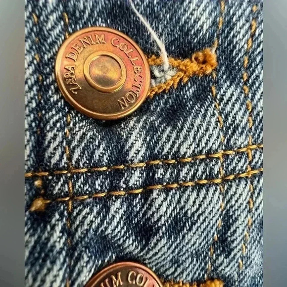 Zara Paper Bag Baggy Ultra High Rise Exposed‎ Button Fly Jeans Sz 6 - Picture 10 of 15